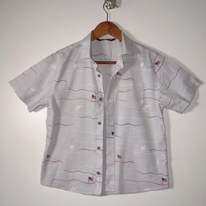 TRAVIS MATHEW boys short sleeve button up shirt